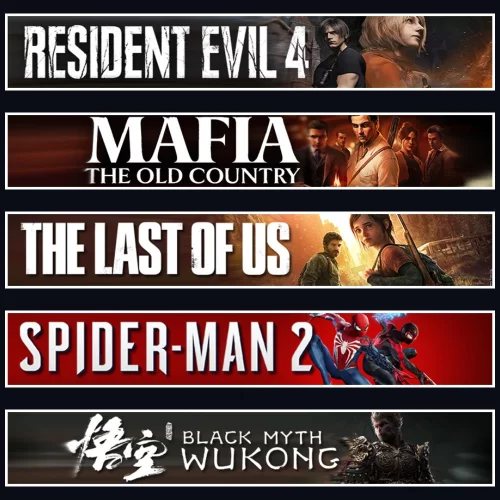  Evil 4 +Mafia +TLOU1 +Spider 2 +Wukong